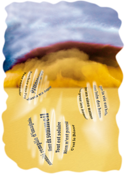 Calligramme Le Désert réalisé par Vincent Giverne
